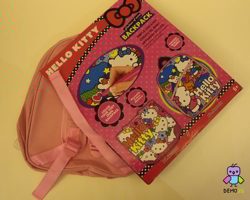 حقيبة ظهر HELLO KITTY قابلة للتلوين