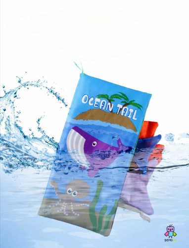 كتيب قماشي تعليمي (أسماك)