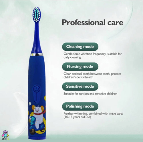 فرشاة أسنان كهربائية للاطفال (أخضر) USB