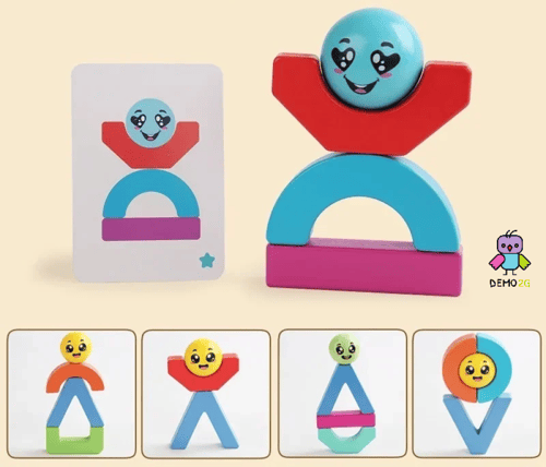 مكعبات التوازن الخشبية