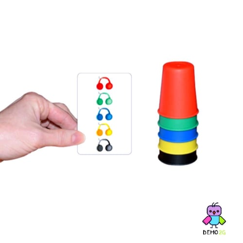 تحدي الأكواب الملونة