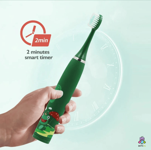 فرشاة أسنان كهربائية للاطفال (أخضر) USB