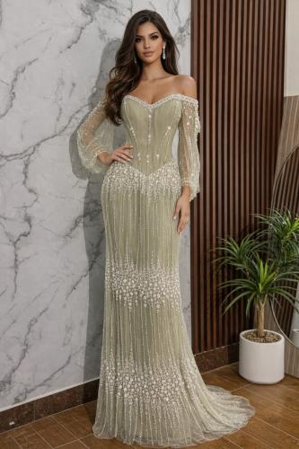 فستان سهره فخم المقاسات 3-4-5-6-7 الخامه شك سهره