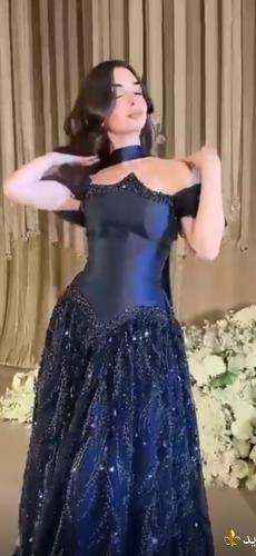 فستان سهره كحلي فخم