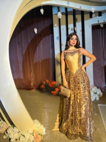 فستان سهره فخم *جديد* فستان القماش/ تل مطرز كمبيوت...