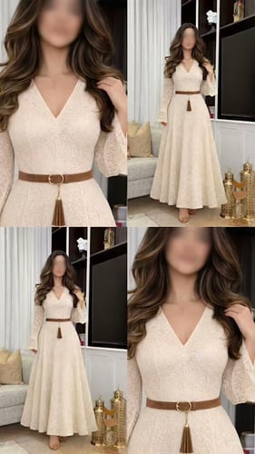 فستان راقي فخم الالوان : سكري مبطن بيج فاتح المقاسات برقم  : 1/2/3/4/5 المقاسات بالحرف : S/M/L/XL/XXL الخامه :دانتيل مشجر راااقي ا...