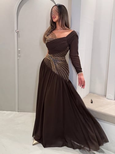 فستان سهره بني