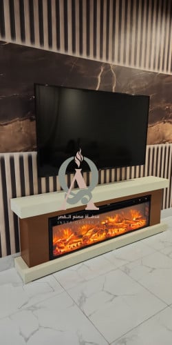 مكتبة خشبيه تصميم مودرن حجم كبير