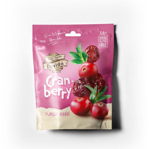 توت بري مجفف طبيعي – Dovido Cranberry (100 جم | نب...