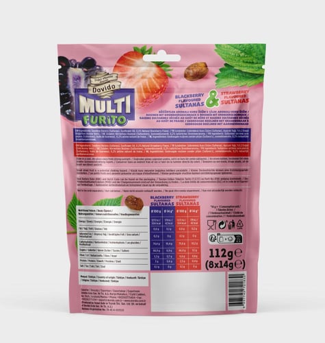 تسالي فوريتو - زبيب بنكهة التوت الأسود والفراولة –...