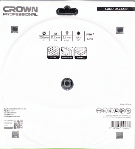 ديسك قص جدار مقطع 9"