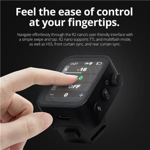 فلاشبوينت R2 نانو تعمل باللمس TTL مشغل فلاش لاسلكي