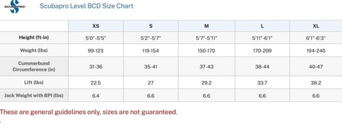 سكوبابرو ليفل جهاز معوض طفو Scubapro Level BCD