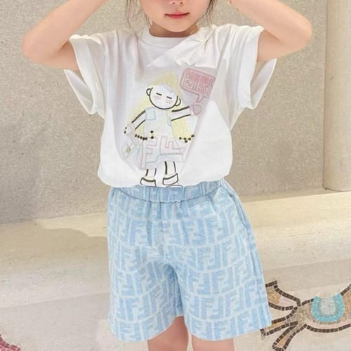 شورت ازرق كلاسيكي من فندي