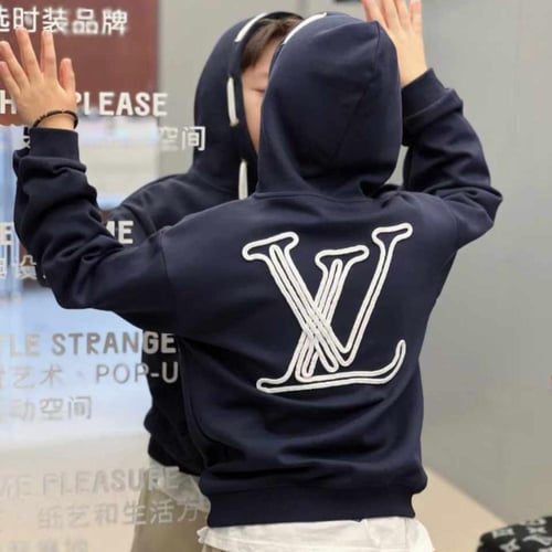 هودي قطن عليه تطريز شعار الماركة