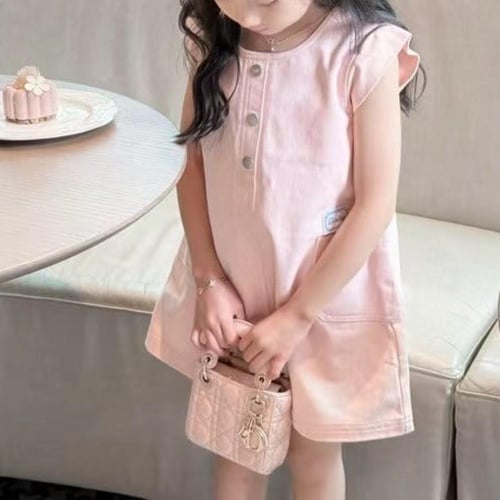 فستان قطن جابردين وردي