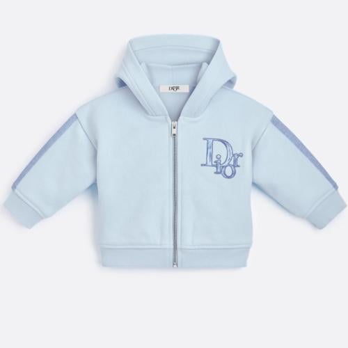 هودي بسحاب امامي مع بنطلون باللون السماوي