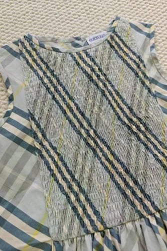 فستان قطن بنقشة كاروهات