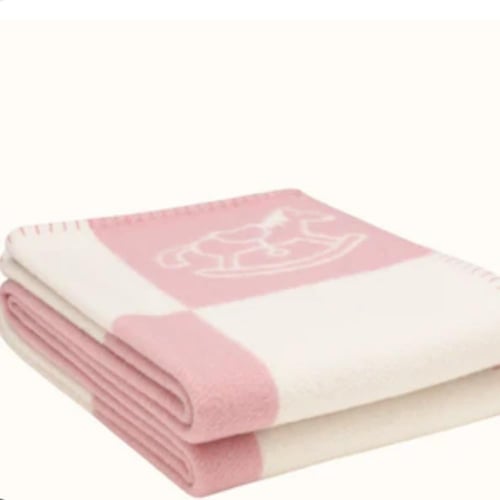 بطانية صوف كشميري لون وردي 135*95 cm