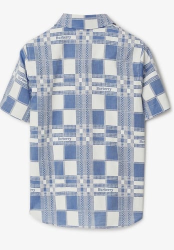 قميص قطن ازرق من بيربري