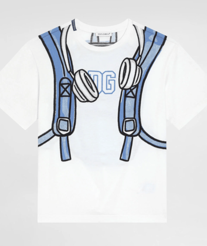 تيشيرت قطن بيج بطبعة حقيبة ظهر للأولاد