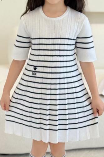 فستان مخطط من القطن والكشمير المحبوك من ديور