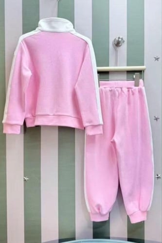 سويت شيرت بربع سحاب امامي مع بنطلون