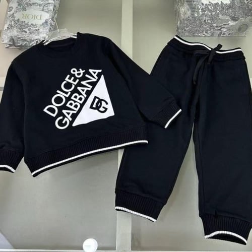 سويت شيرت قطن مع بنطلون باللون الاسود