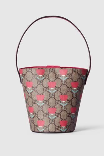 حقيبة باكيت بنقش شعار الماركة وطبعات ورد للأطفال