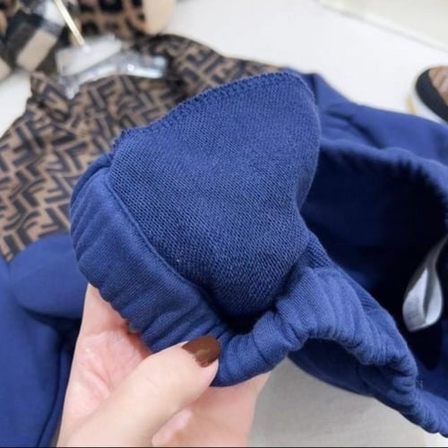 سويت شيرت قطن بربع سحاب امامي مع بنطلون