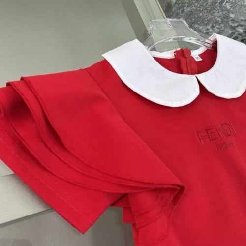 فستان جيرسيه احمر من فندي