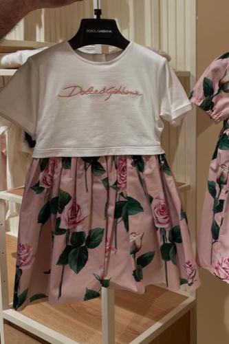 فستان قطن بطبعات ورود