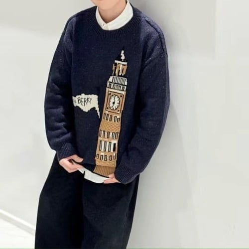 بيق بن سويتر صوف كحلي