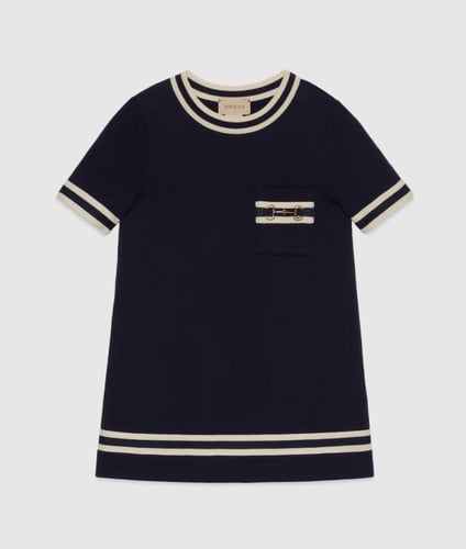 فستان قطن كحلي من قوتشي