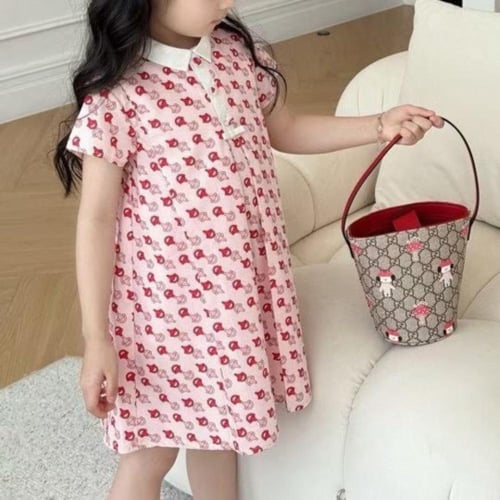 فستان قطن بطبعات