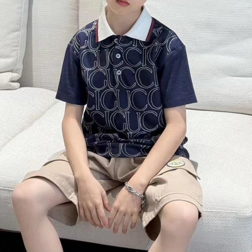 تيشيرت قطن بولو بطبعات لشعارات الماركة