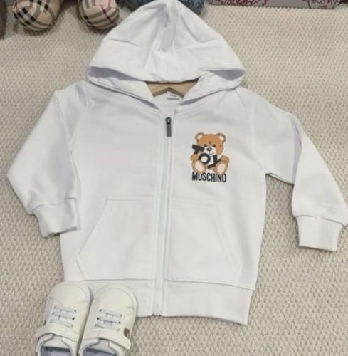 جاكيت قطني بسحاب وغطاء للرأس