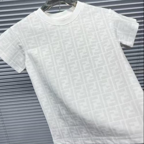 تيشيرت فندي ابيض للاطفال كلاسيكي