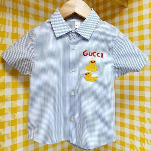 قميص قطن باكمام قصيره وازرار اماميه