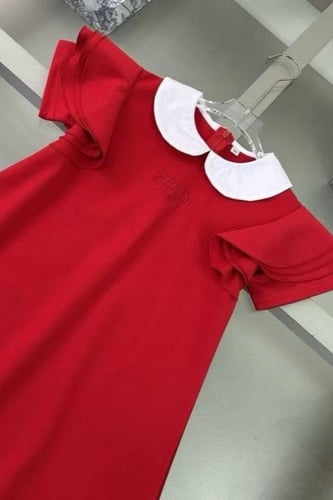 فستان جيرسيه احمر من فندي