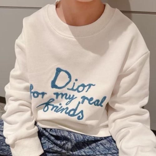 سويت شيرت قطن ابيض من ديور