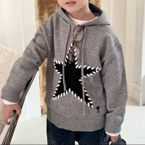 هودي صوف بتطريز نجمه وشعار ديور