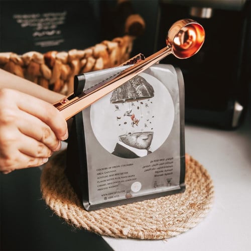 ملعقة ومشبك للقهوة - روزقولد