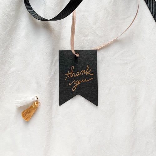 تاق Thank you أسود كبير