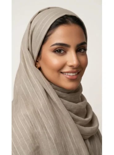 طرحه كتان مقلم ساده