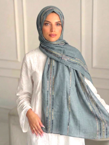 طرحه كتان تطريز