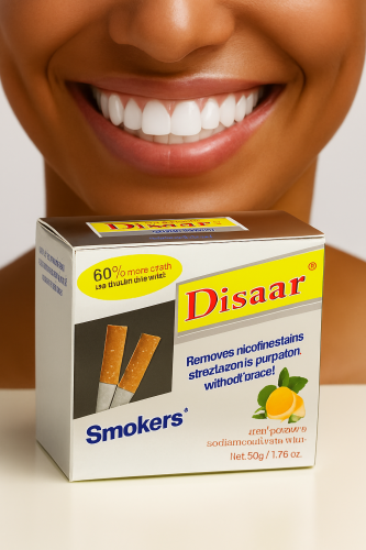 بودرة أسنان "Disaar Smokers Tooth Powder". تم تصمي...