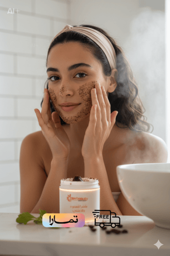 مقشر القهوه بالاعشاب والزيوت