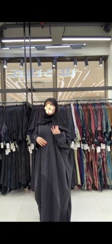عباية غنج تدخيل اسود مقلم حرير تركي فاخر