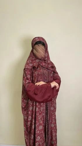عبايه مشجر بقماش هندي